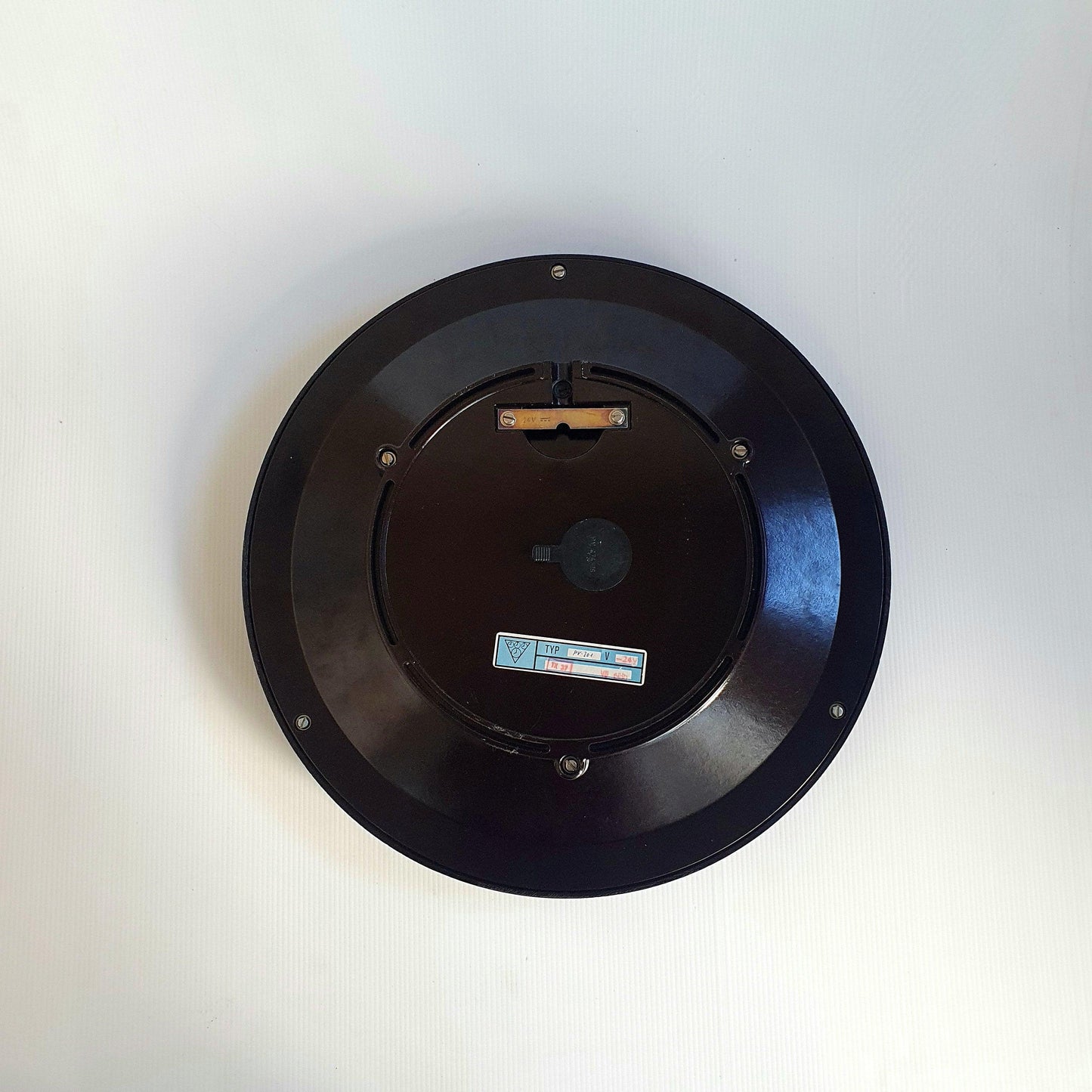 Vintage Mid Century Modern Factory Train Station Wall Clock by Pragotron | 60's Style | Made in Czechoslovakia | 1986