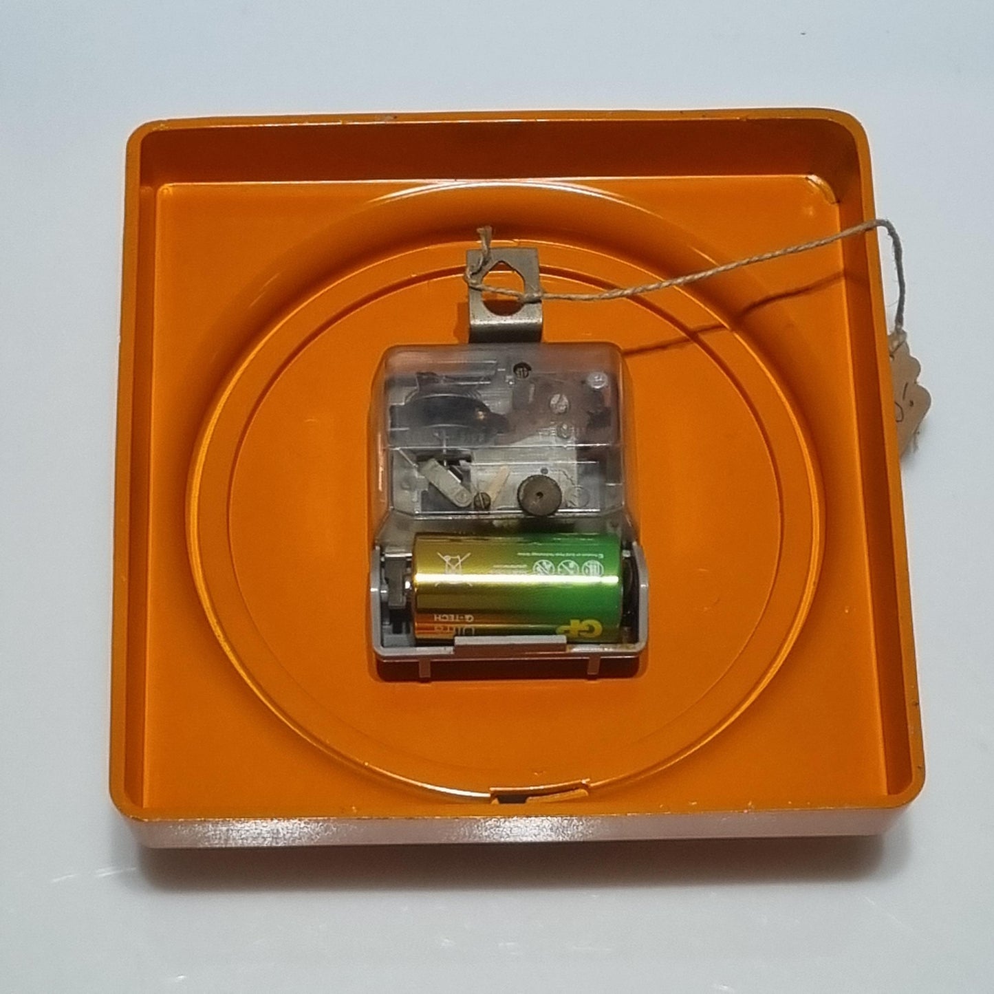 Vintage Junghans Germany Wall Clock 70's Orange Plastic Frame