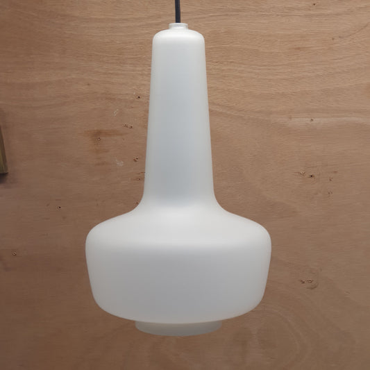 Vintage White Pendant Light - 1960s Danish Design Classic by Michael Bang for Holmegaard