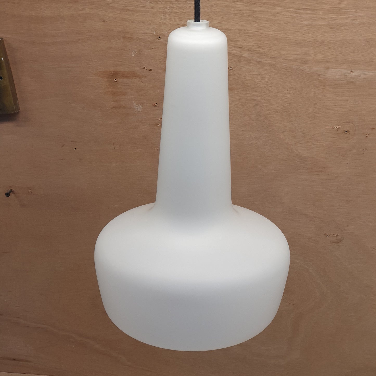 Vintage White Pendant Light - 1960s Danish Design Classic by Michael Bang for Holmegaard