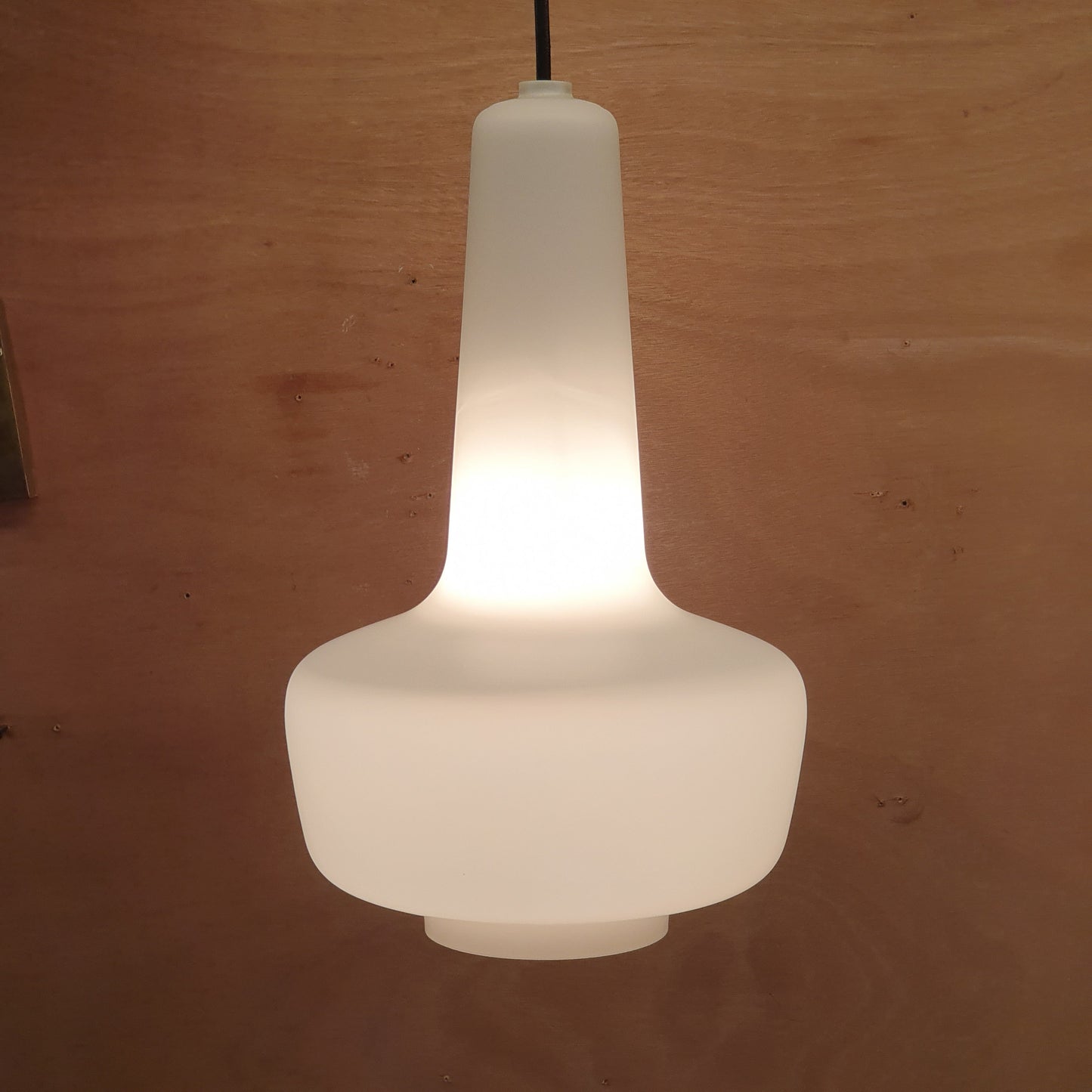 Vintage White Pendant Light - 1960s Danish Design Classic by Michael Bang for Holmegaard