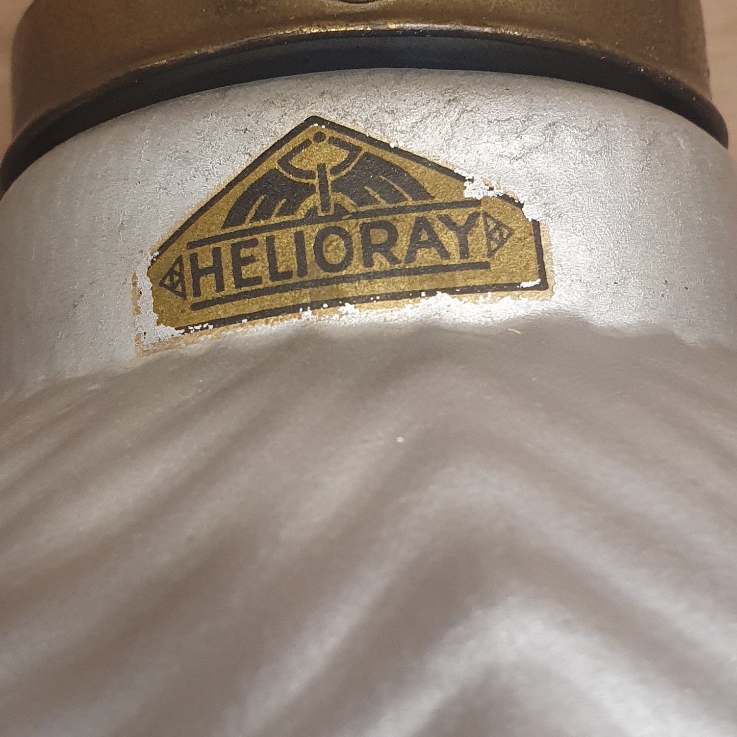 Rare 1930s English Wall Light by Helioray with Original Label - Restored