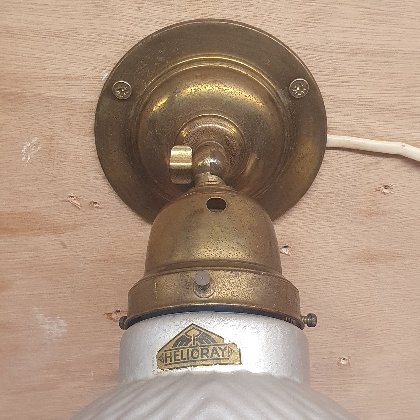 Rare 1930s English Wall Light by Helioray with Original Label - Restored