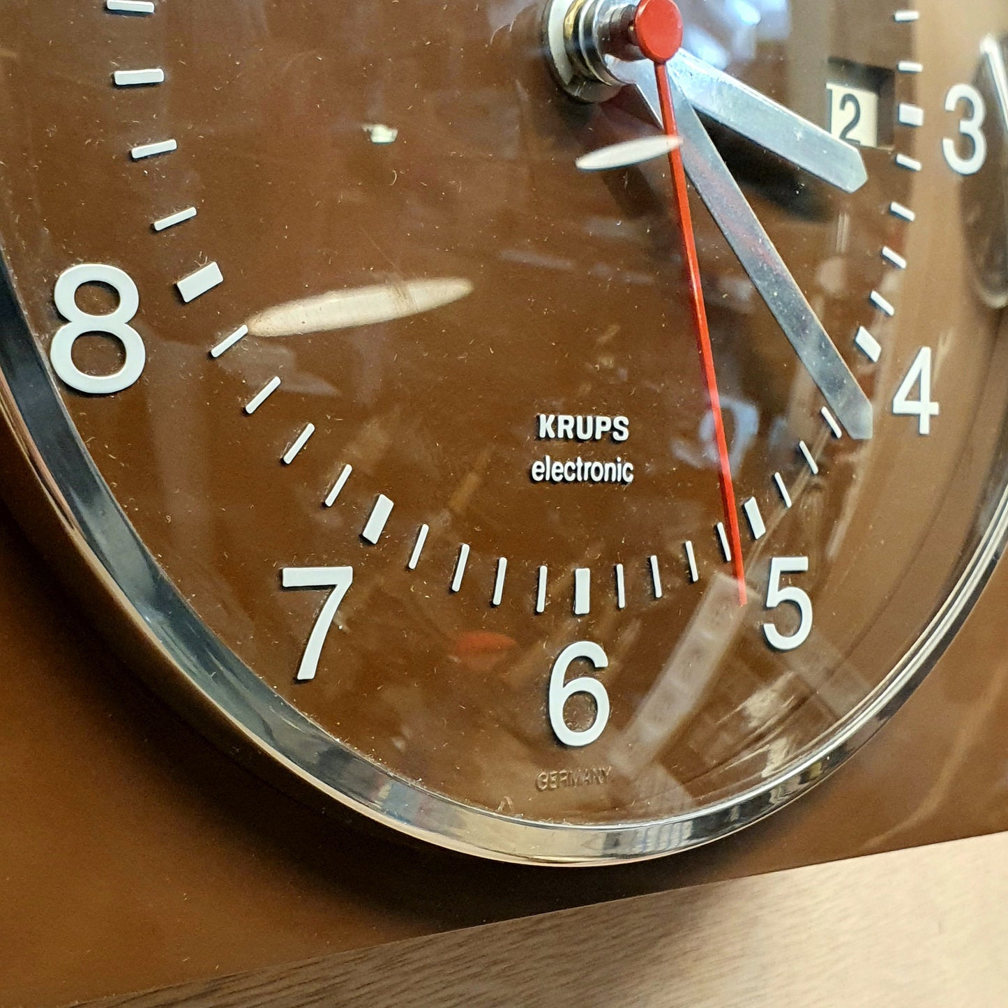 Kitchen wall clock by Krups Germany original electro mechanism with date indicator