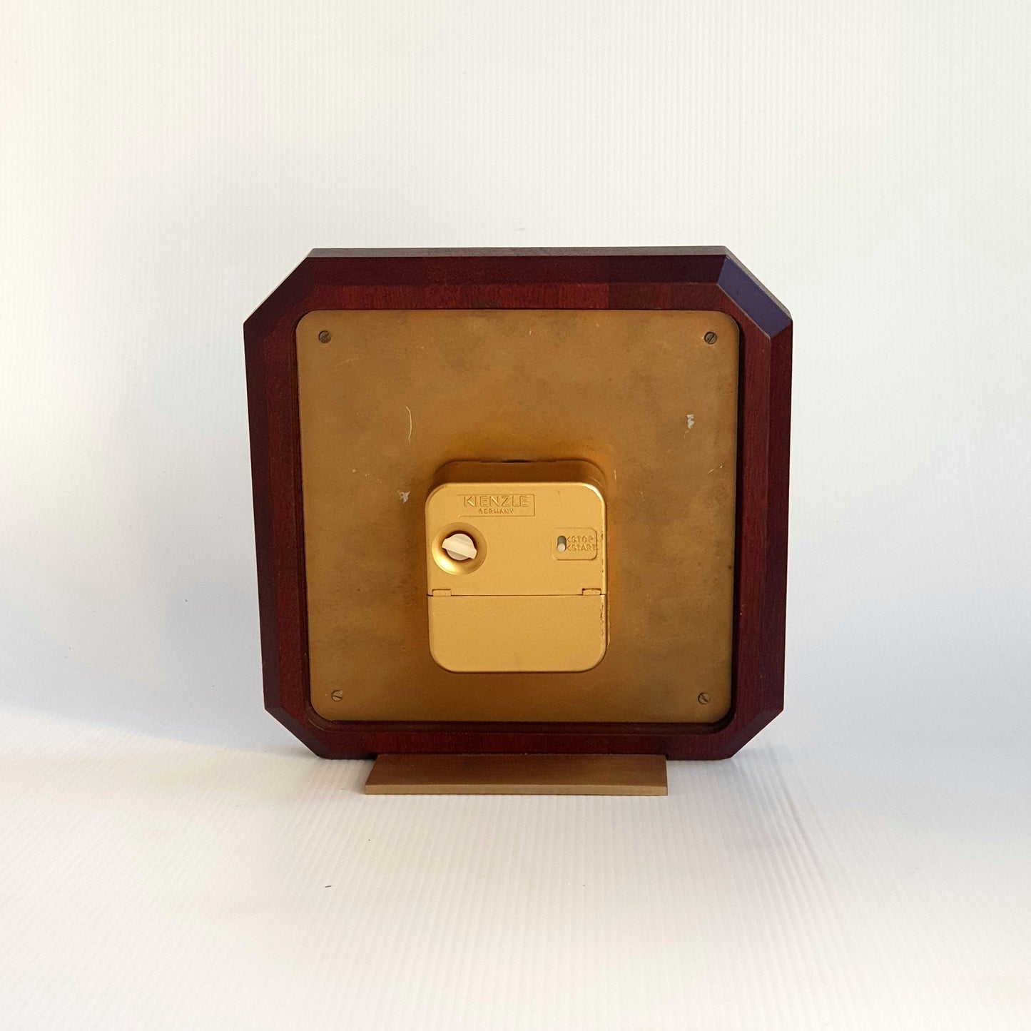 Mid-Century Kienzle Germany Desk Clock | 70's Quartz Mechanism | Brass Wood