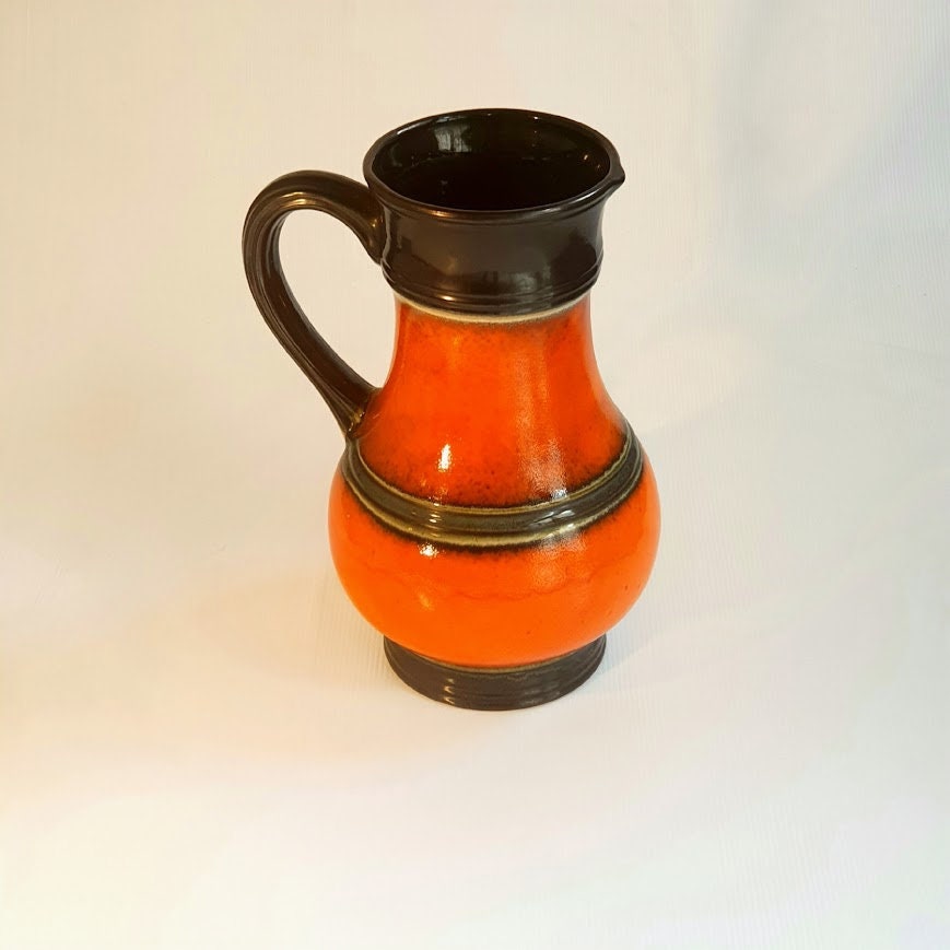 Vintage West German Übelacker Ceramic Vase 1796/50 Fat Lava Design, 60's Peace Decor, Perfect Condition