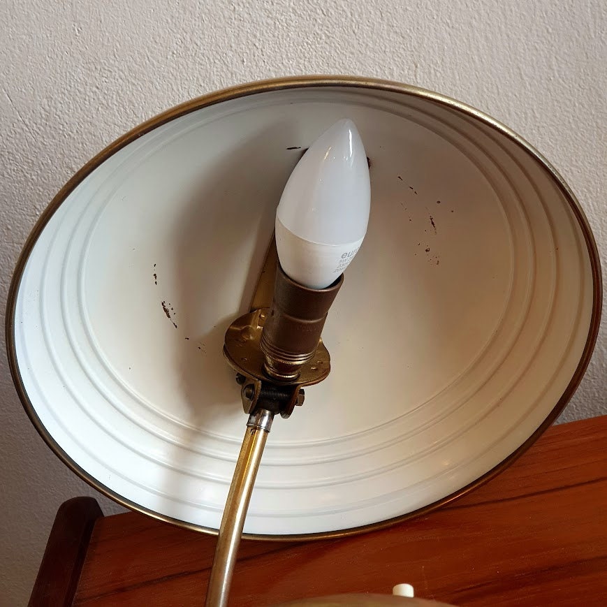 Mid-Century Modern Brass Mushroom Table Lamp by Helo Leuchten Germany - Iconic Space Age Design