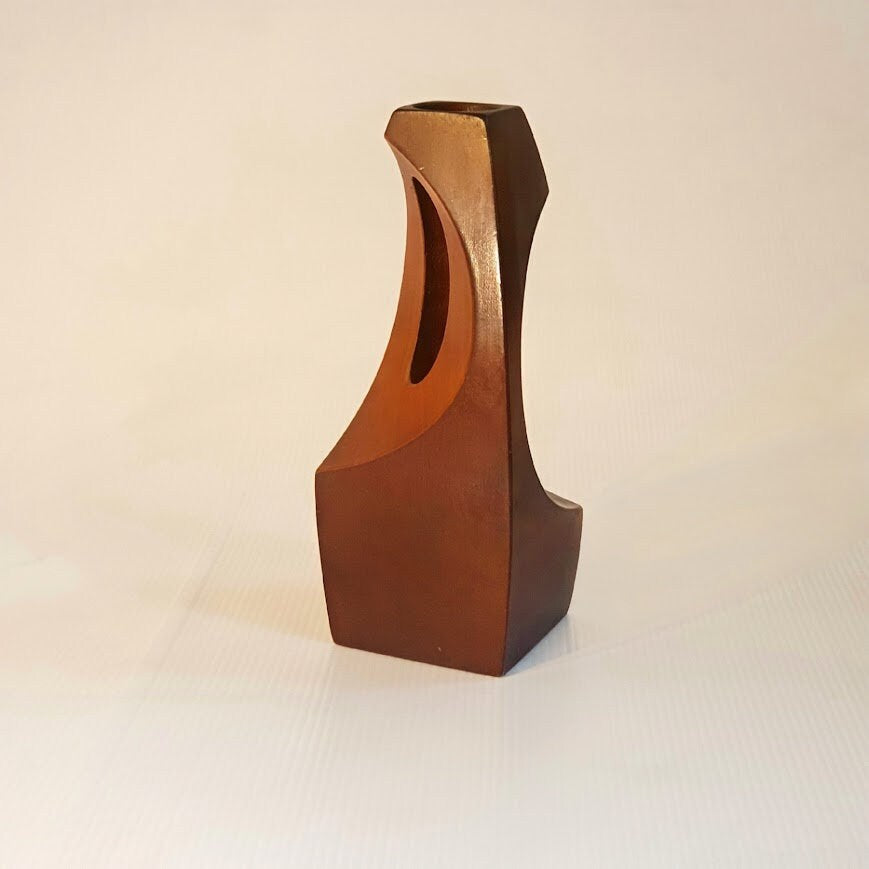 Beautiful Solid Wood Art Sculpture from the 1970s - Signed by Danish Artist