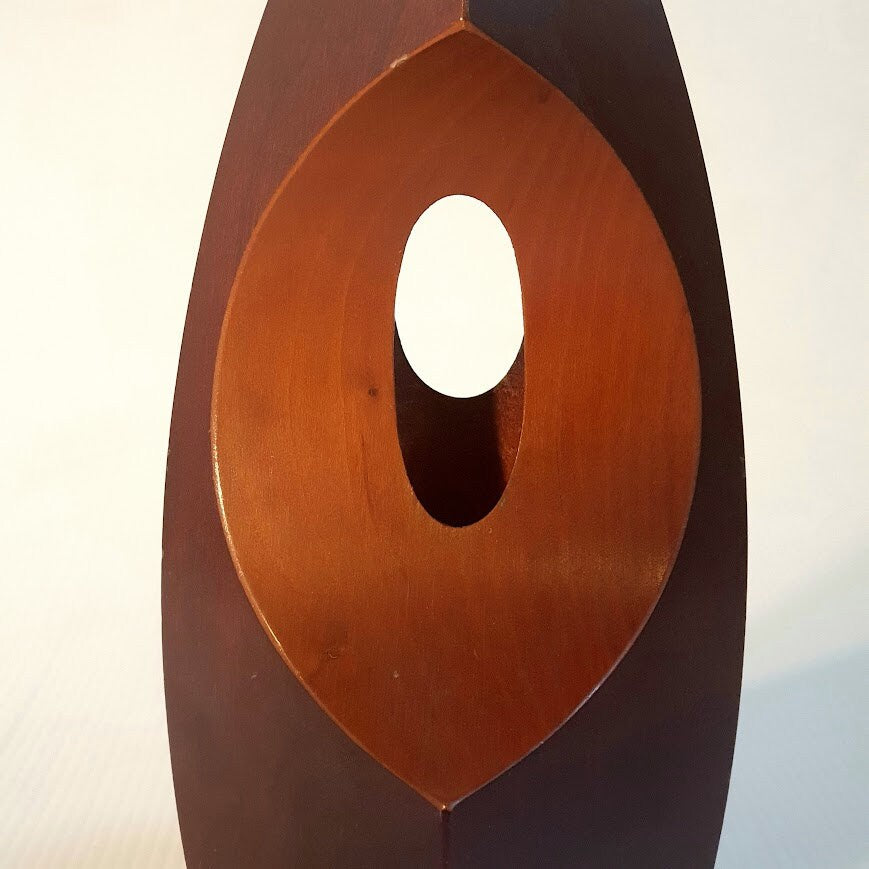 Beautiful Solid Wood Art Sculpture from the 1970s - Signed by Danish Artist