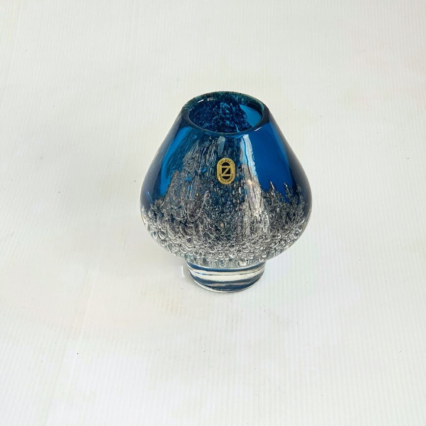 Florida bubble glass vase designed by Heinrich Löffelhart for Schott Zwiesel West Germany