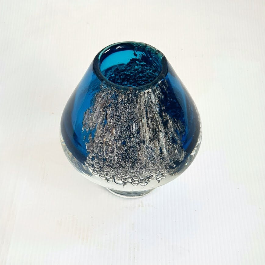 Florida bubble glass vase designed by Heinrich Löffelhart for Schott Zwiesel West Germany