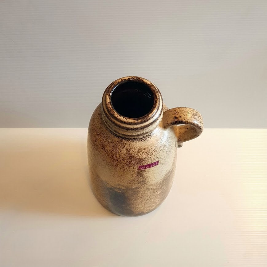 Vintage Ceramic Vase by Scheurich Marked 413 26 - Perfect Condition, Brown Colors