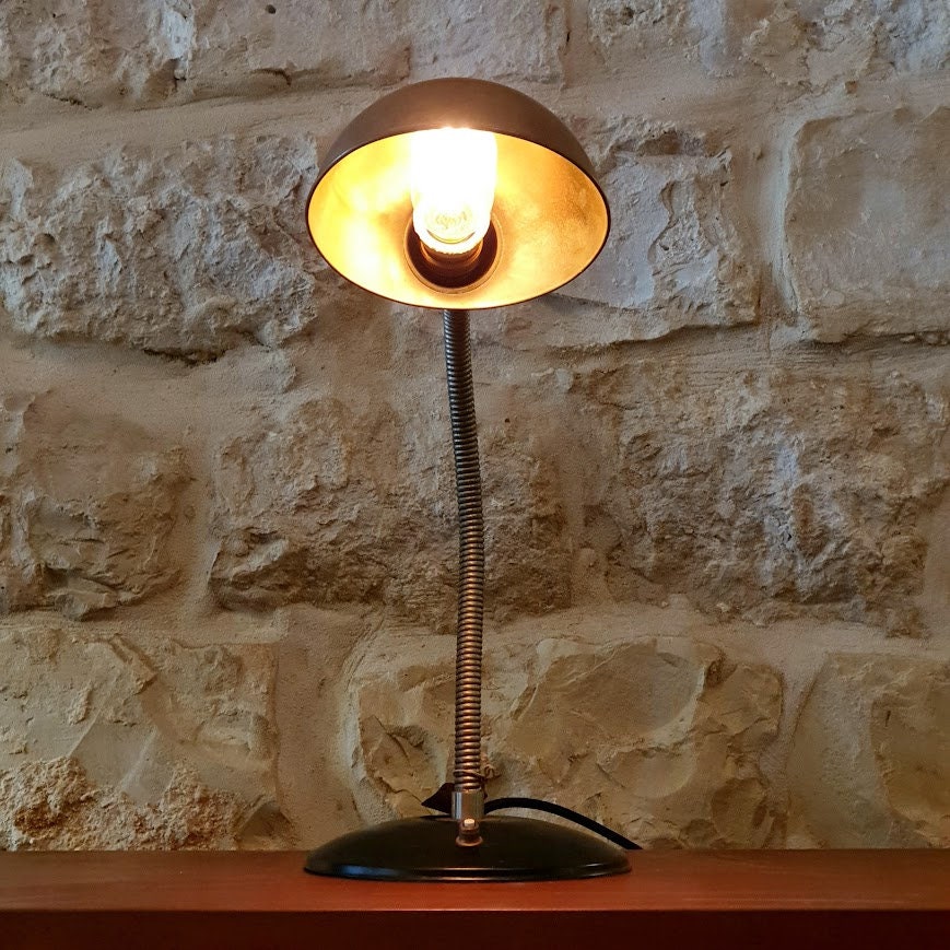 One of a Kind Eco-Friendly Desk Lamp - Restored with Upcycled Metal, Artisan Design