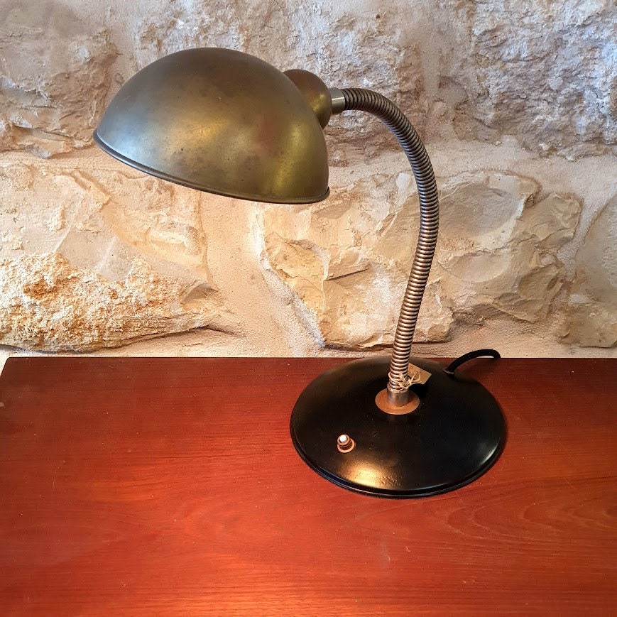 One of a Kind Eco-Friendly Desk Lamp - Restored with Upcycled Metal, Artisan Design