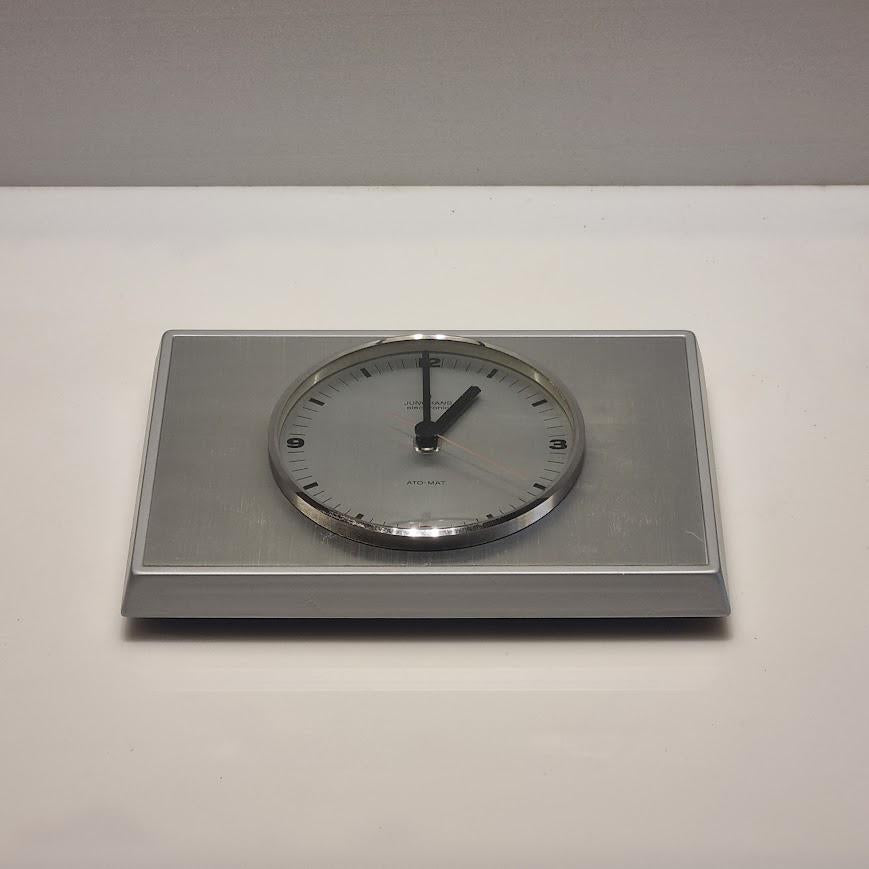 Vintage Junghans Wall Clock from the 70s - Restored, Elegant German Design, Silver Frame