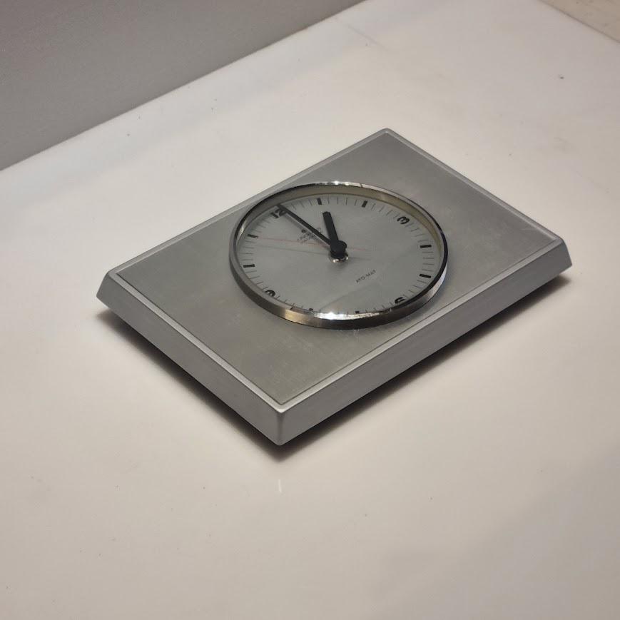 Vintage Junghans Wall Clock from the 70s - Restored, Elegant German Design, Silver Frame