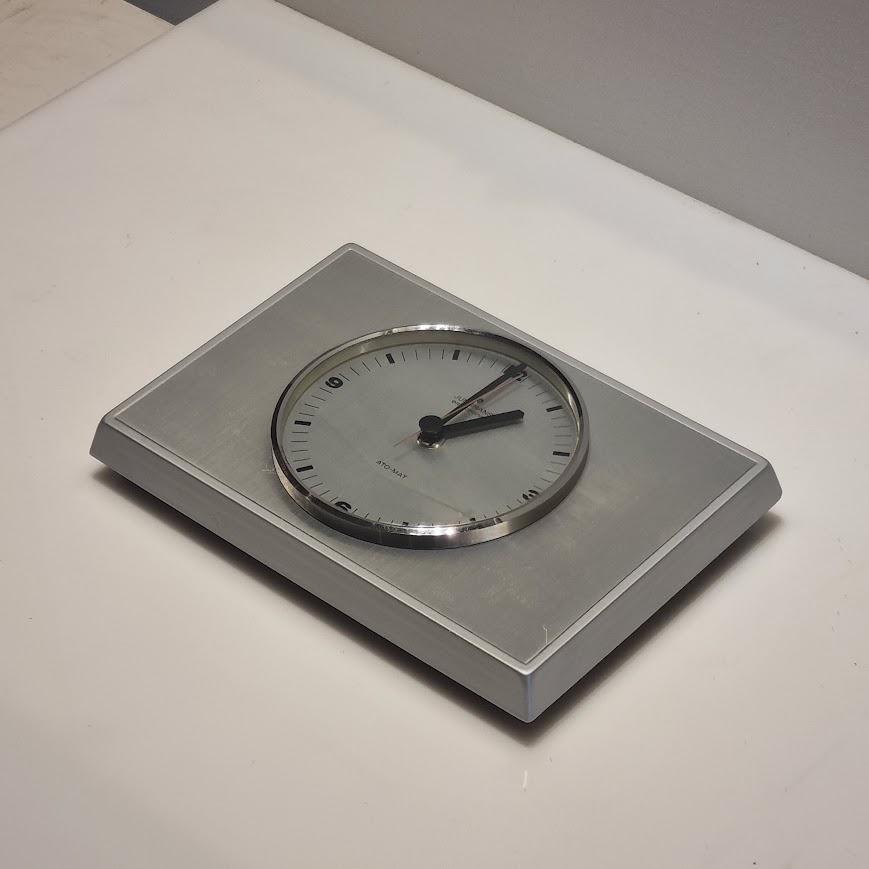 Vintage Junghans Wall Clock from the 70s - Restored, Elegant German Design, Silver Frame