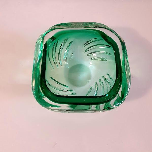 Handmade Murano Glass Bowl from Italy - Large and Stunning Centerpiece