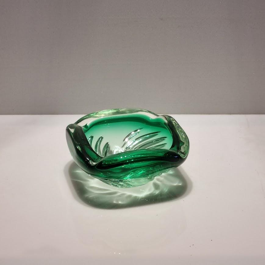 Handmade Murano Glass Bowl from Italy - Large and Stunning Centerpiece