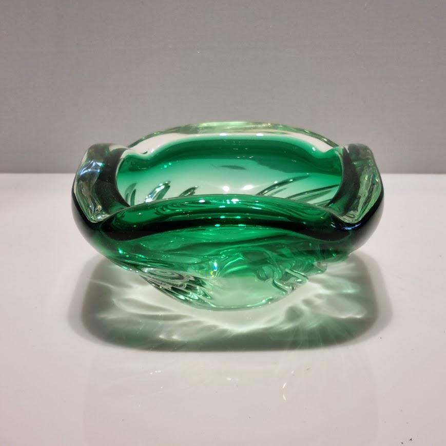 Handmade Murano Glass Bowl from Italy - Large and Stunning Centerpiece