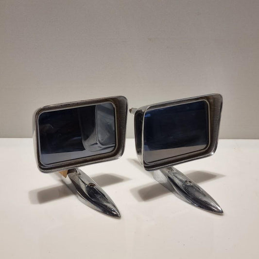 Ford Side View Car Mirror Set - 1950s 1960s Vintage #4086 - Silver Chrome Finish