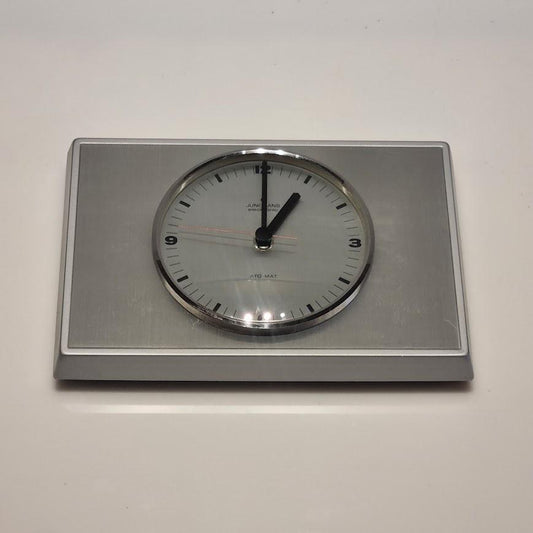 Vintage Junghans Wall Clock from the 70s - Restored, Elegant German Design, Silver Frame