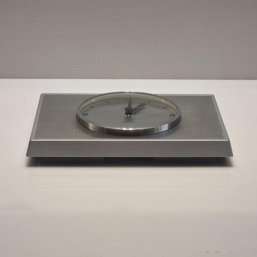 Vintage Junghans Wall Clock from the 70s - Restored, Elegant German Design, Silver Frame