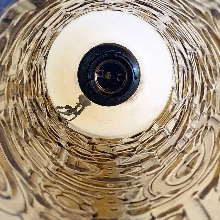 Transparent Yellow Glass Pendant Light - Vintage 70&#39;s Design by Helena Tynell - Flygsfors