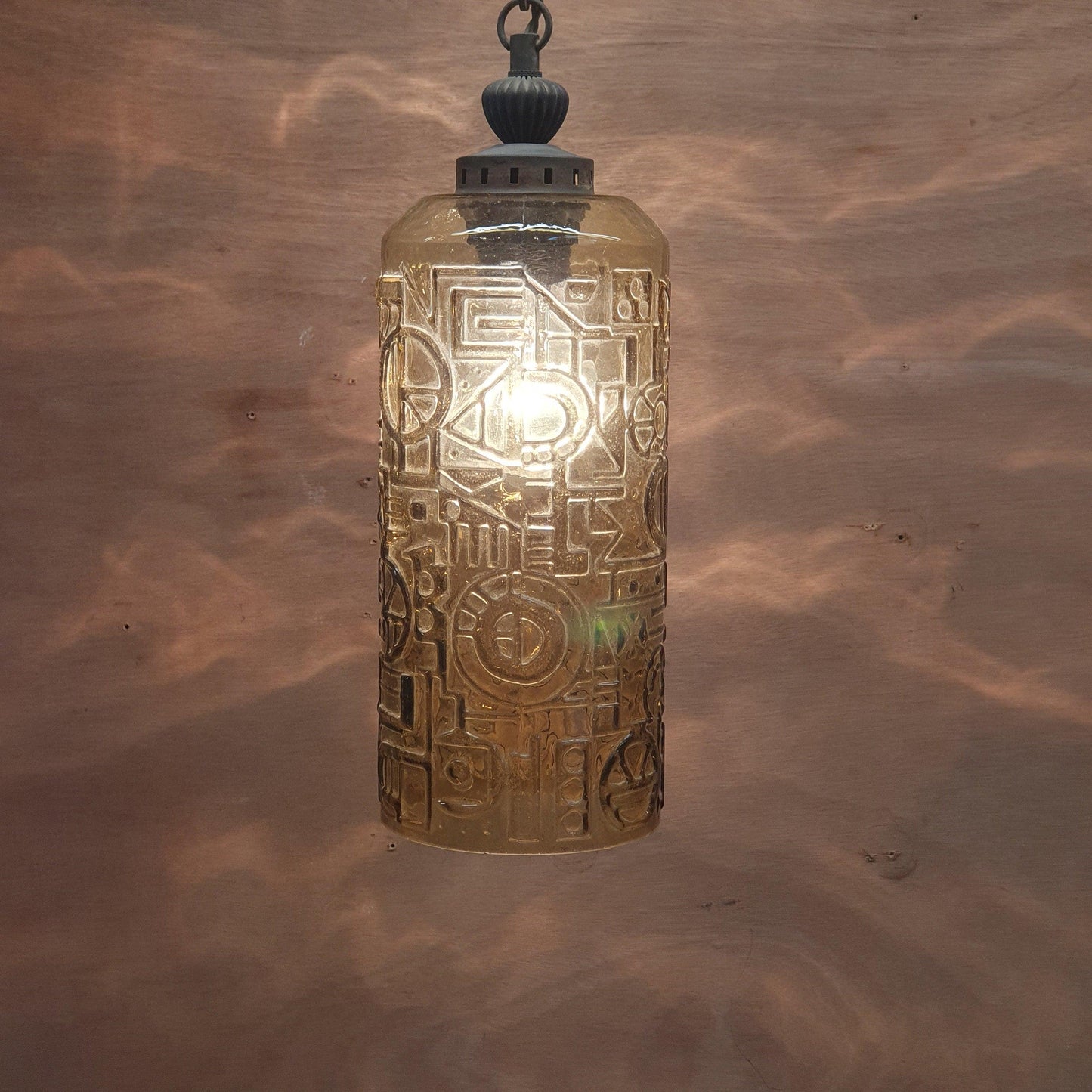 Transparent Yellow Glass Pendant Light - Vintage 70&#39;s Design by Helena Tynell - Flygsfors