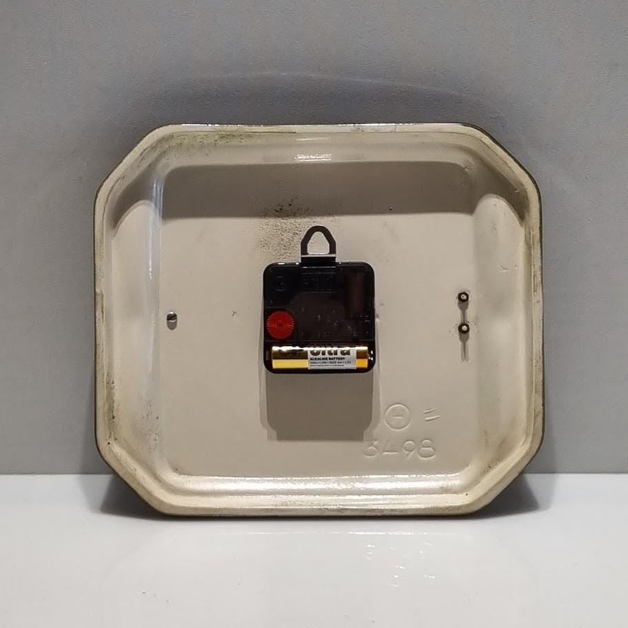Mid Century Modern Ceramic Clock by JUNGHANS - Brown Frame, Black Numbers, Perfect Vintage Condition