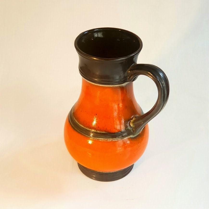 Vintage West German Übelacker Ceramic Vase 1796/50 Fat Lava Design, 60&#39;s Peace Decor, Perfect Condition