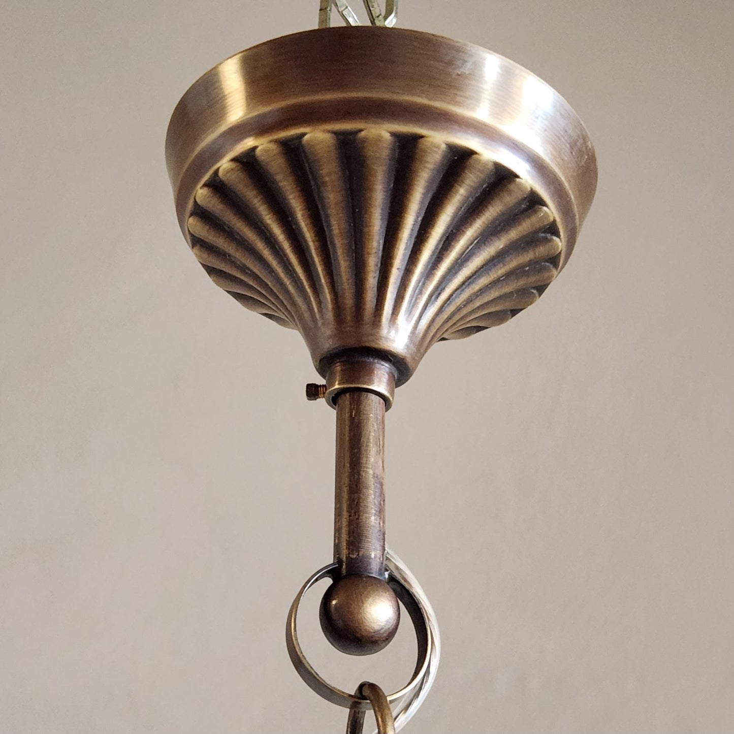 Murano hanging lamp diamond shape yellow pastel home decor vintage light fixture