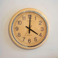 70's Style Castelli Wall Clock - Vintage White Cream Plastic - Quartz Mechanism - Good Condition
