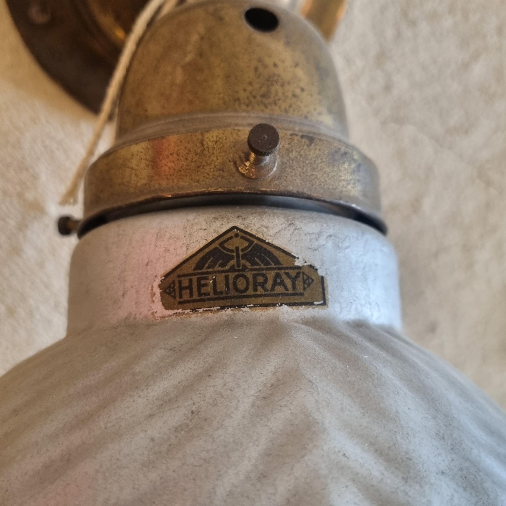 Rare 1930s English Wall Light by Helioray with Original Label - Restored