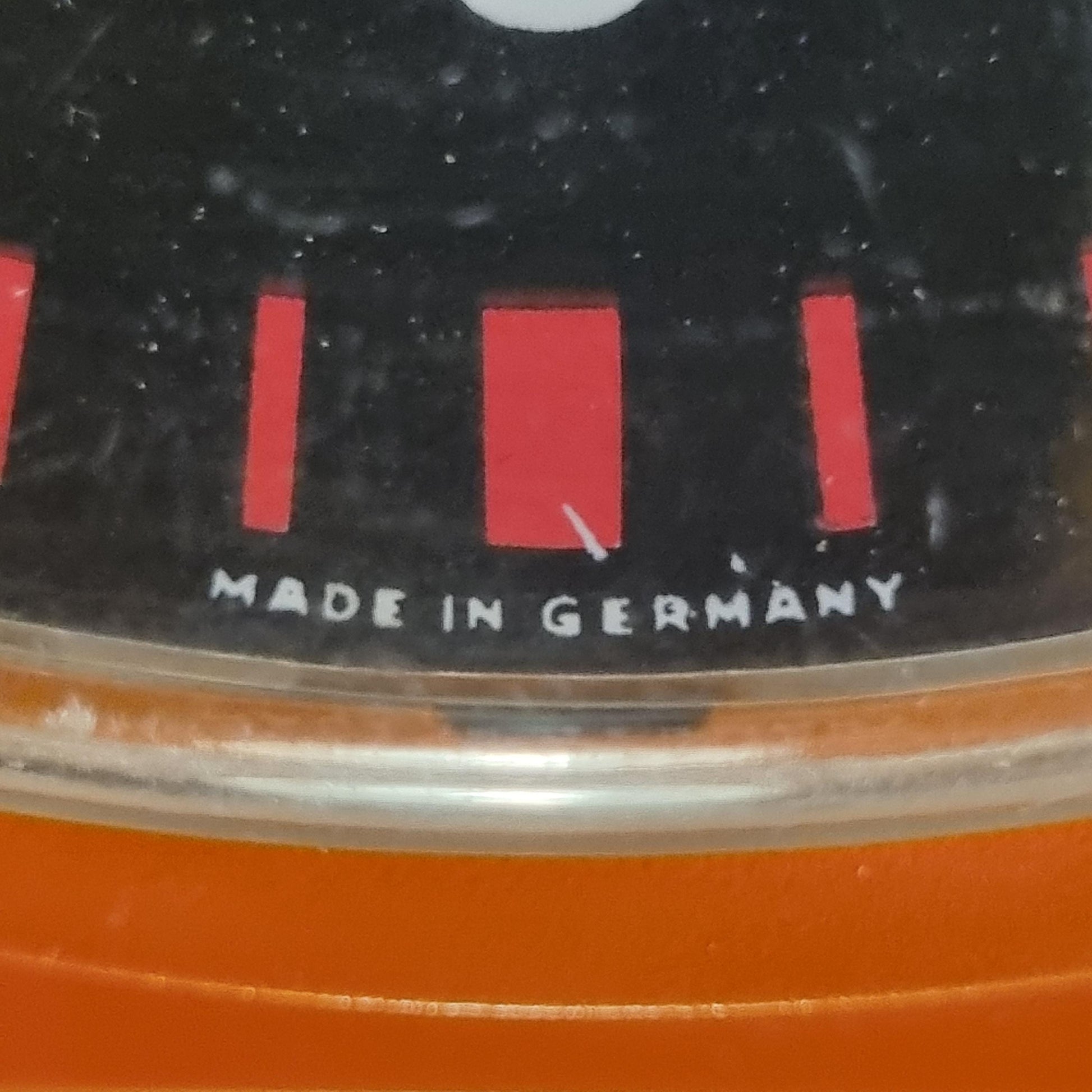 Vintage Junghans Germany Wall Clock 70's Orange Plastic Frame