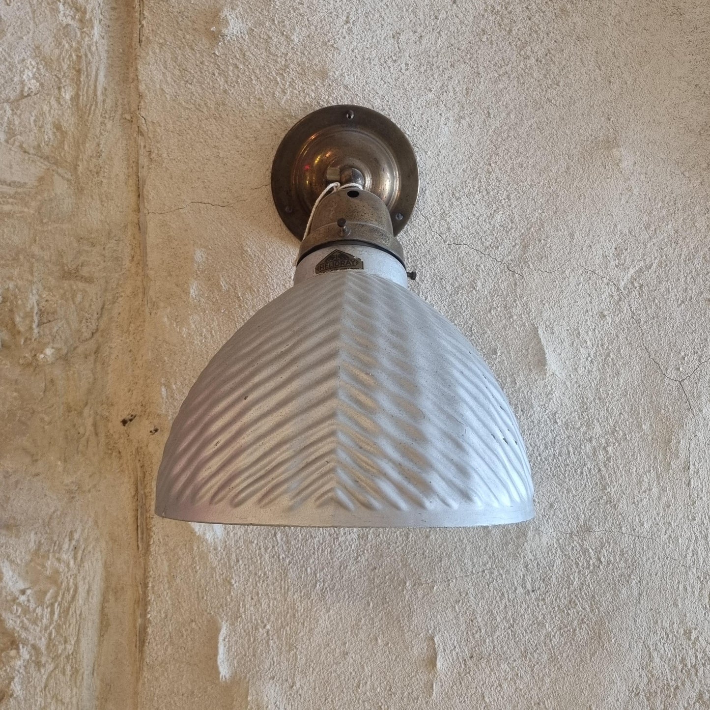 Rare 1930s English Wall Light by Helioray with Original Label - Restored