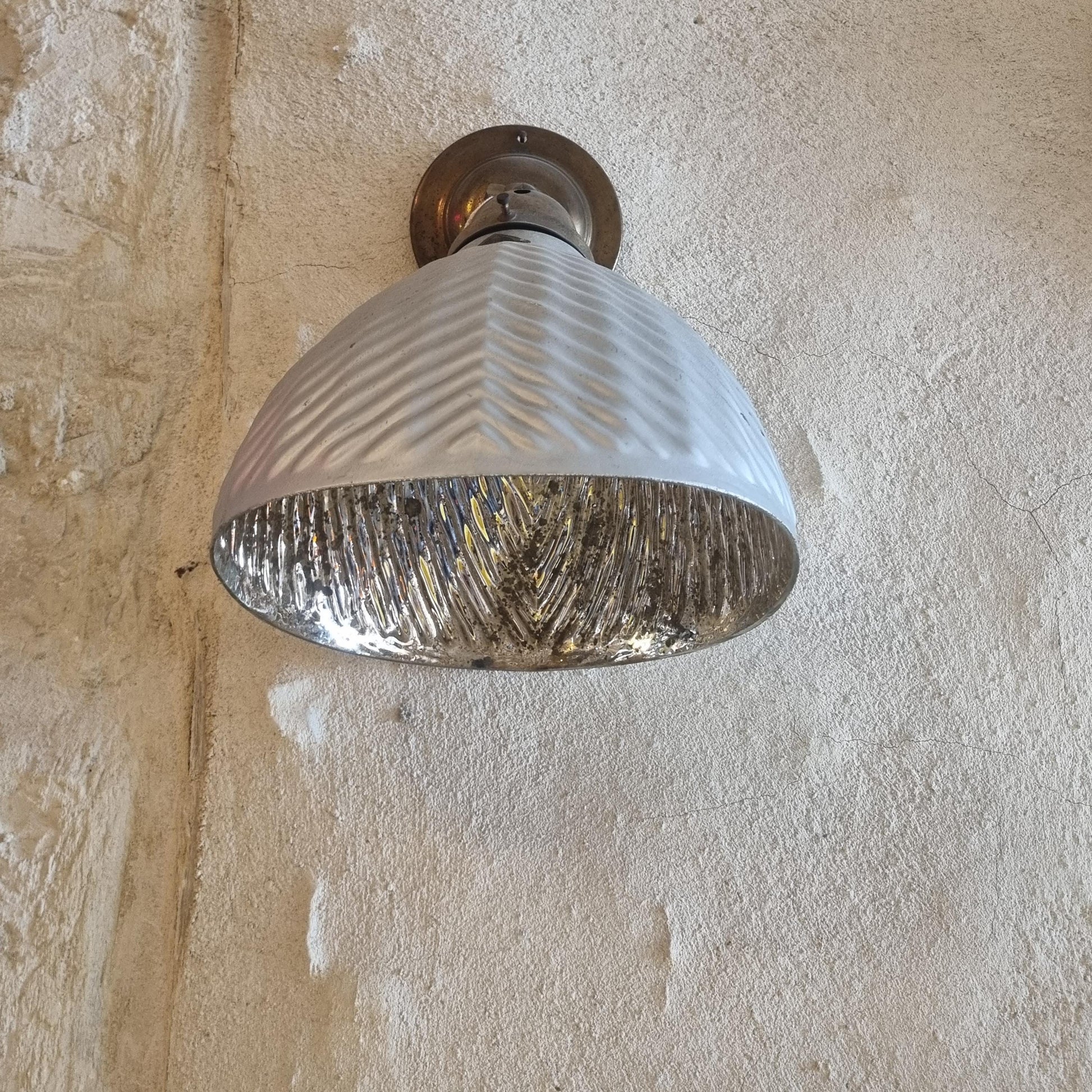 Rare 1930s English Wall Light by Helioray with Original Label - Restored
