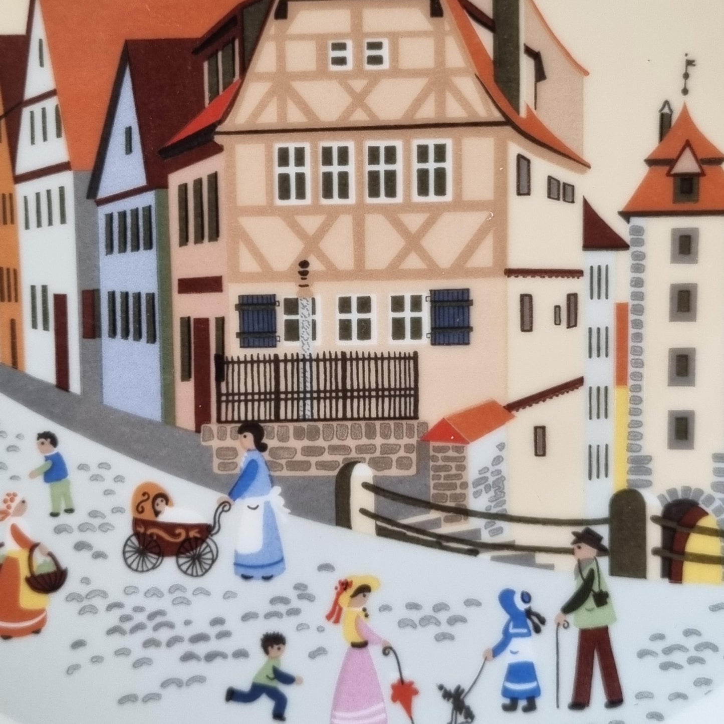 Vintage Rothenburg Collector Plate Barbara Furstenhofer – 22 cm Porcelain Bavarian Wall Art Germany 1980s