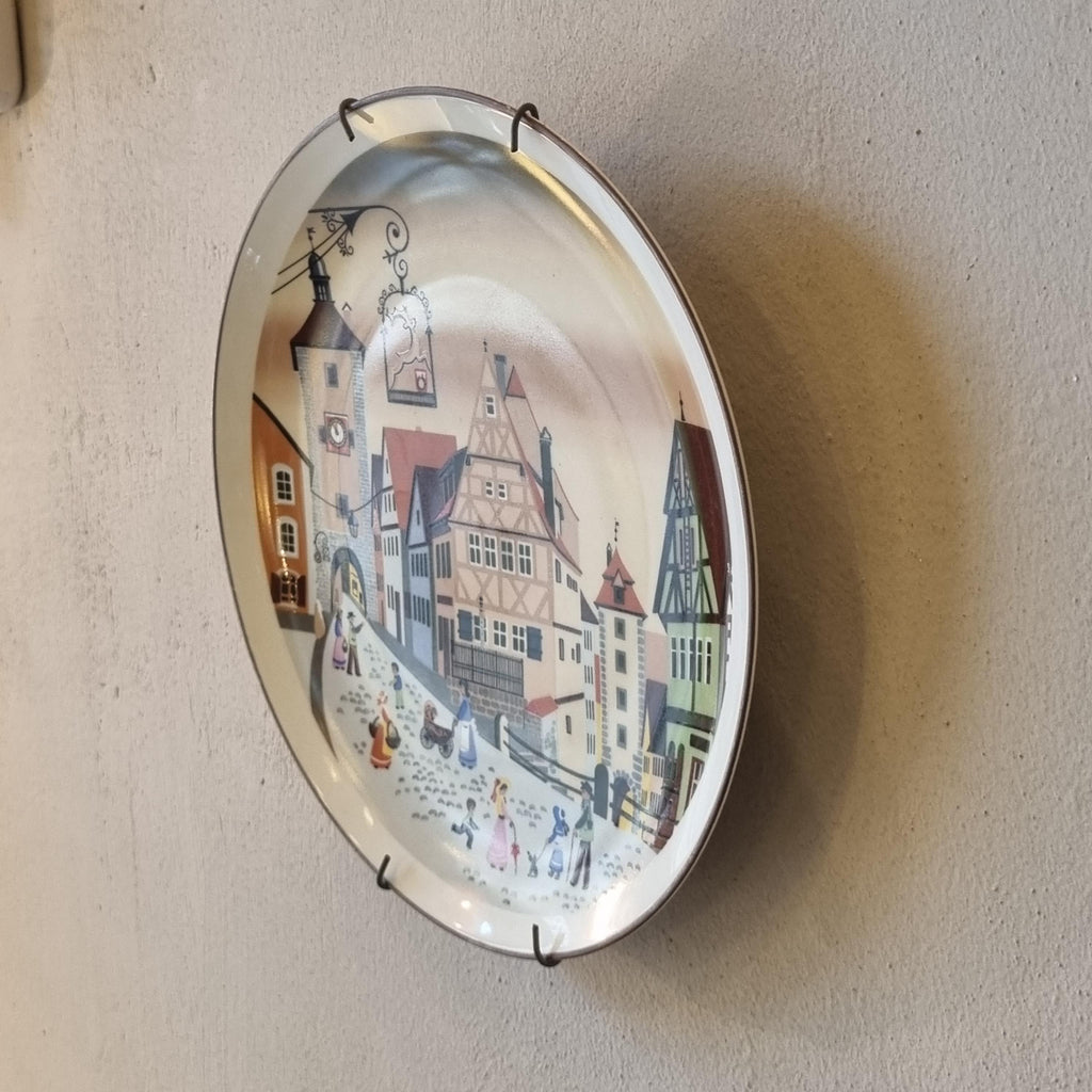 Vintage Rothenburg Collector Plate Barbara Furstenhofer – 22 cm Porcelain Bavarian Wall Art Germany 1980s