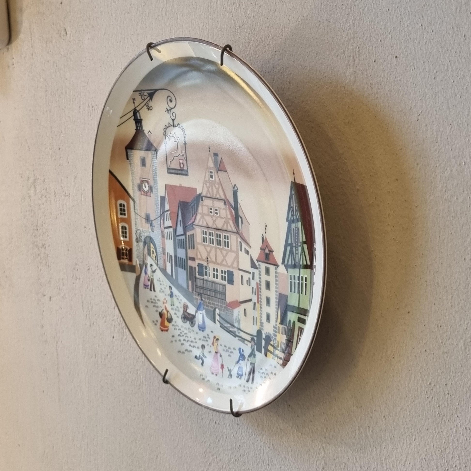 Vintage Rothenburg Collector Plate Barbara Furstenhofer – 22 cm Porcelain Bavarian Wall Art Germany 1980s