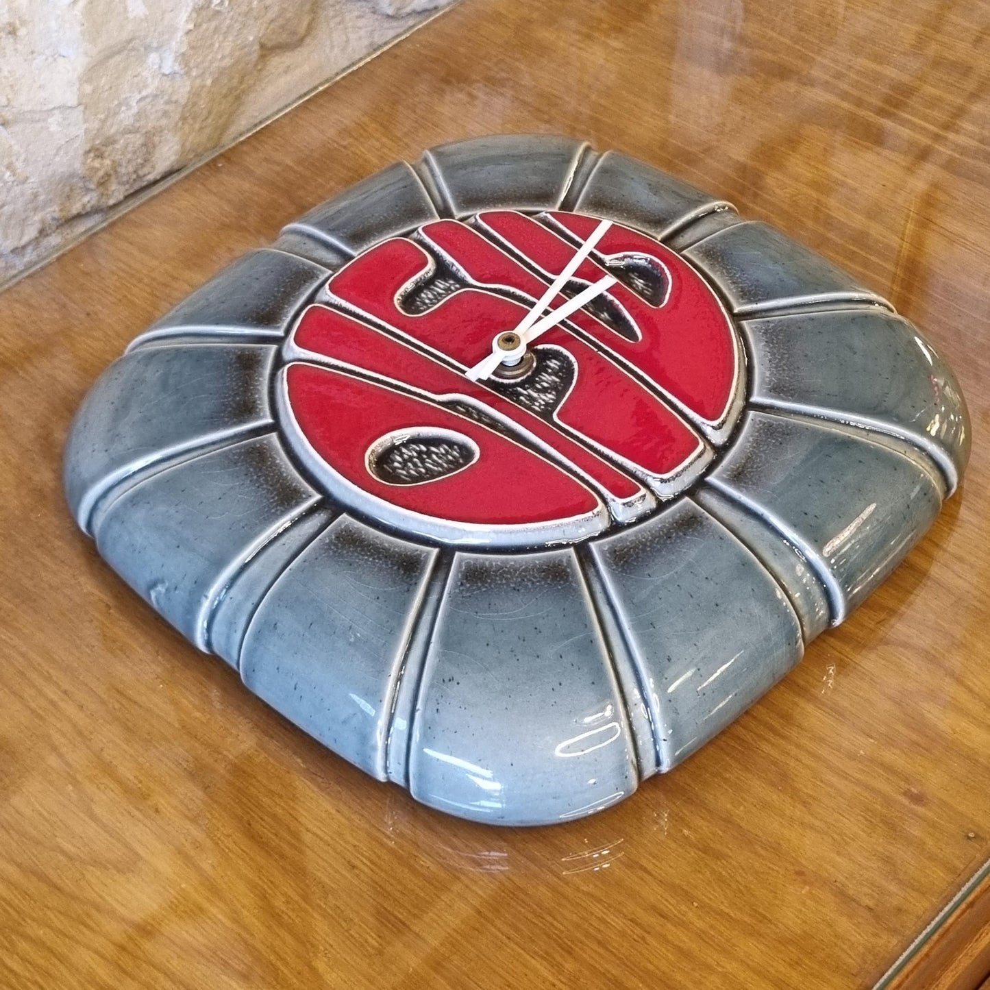 Vintage Israeli Ceramic Wall Clock – Beit HaYotzer, 1970s