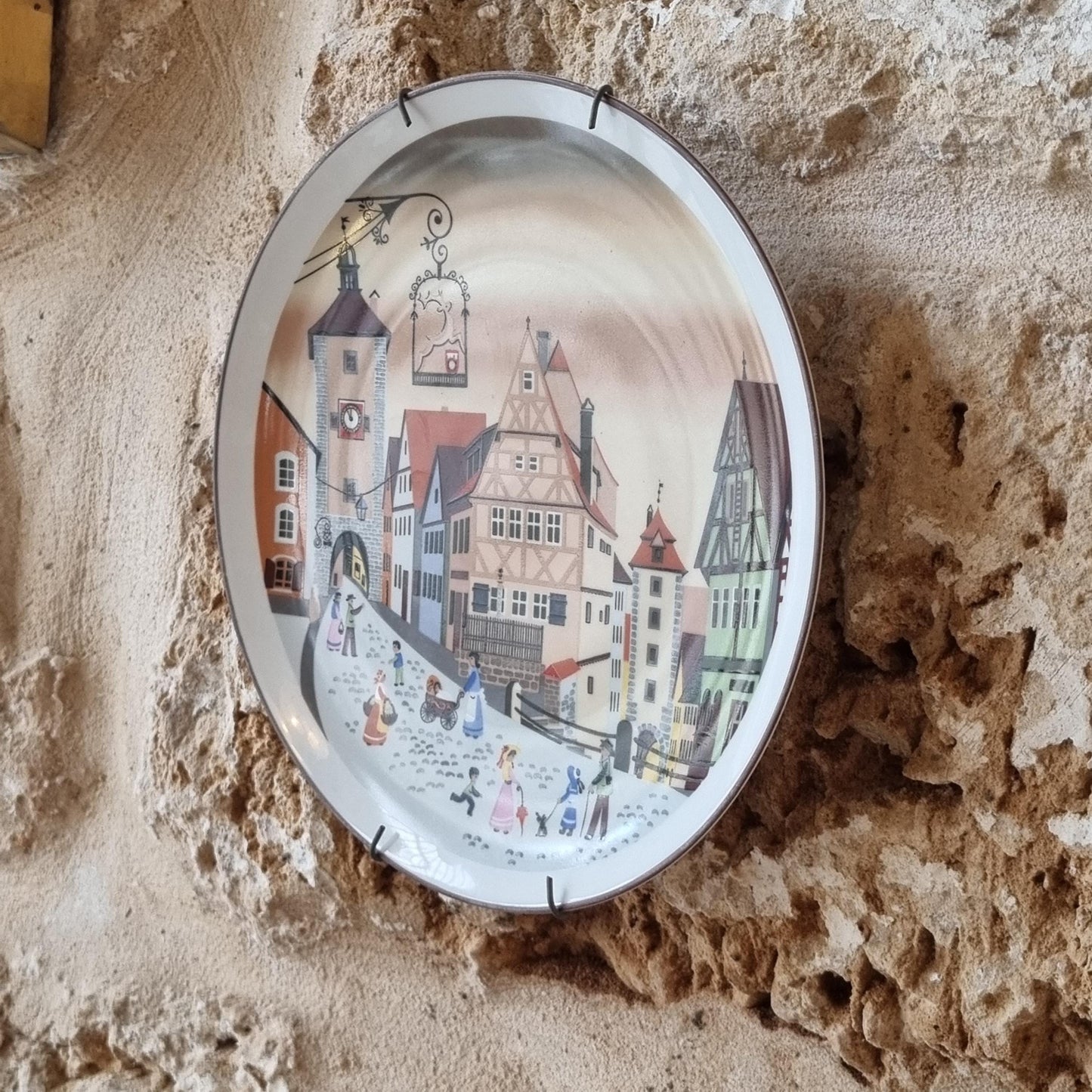 Vintage Rothenburg Collector Plate Barbara Furstenhofer – 22 cm Porcelain Bavarian Wall Art Germany 1980s