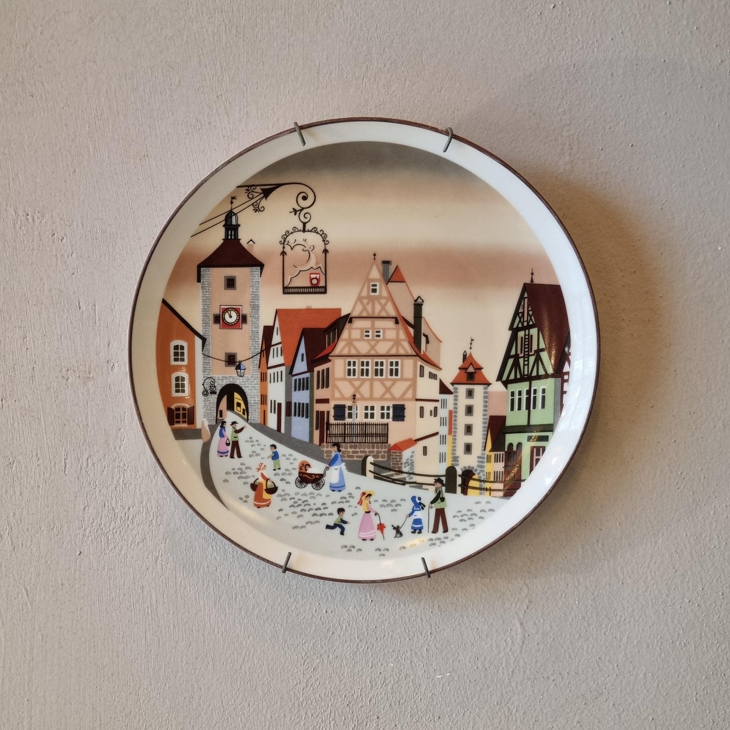 Vintage Rothenburg Collector Plate Barbara Furstenhofer – 22 cm Porcelain Bavarian Wall Art Germany 1980s