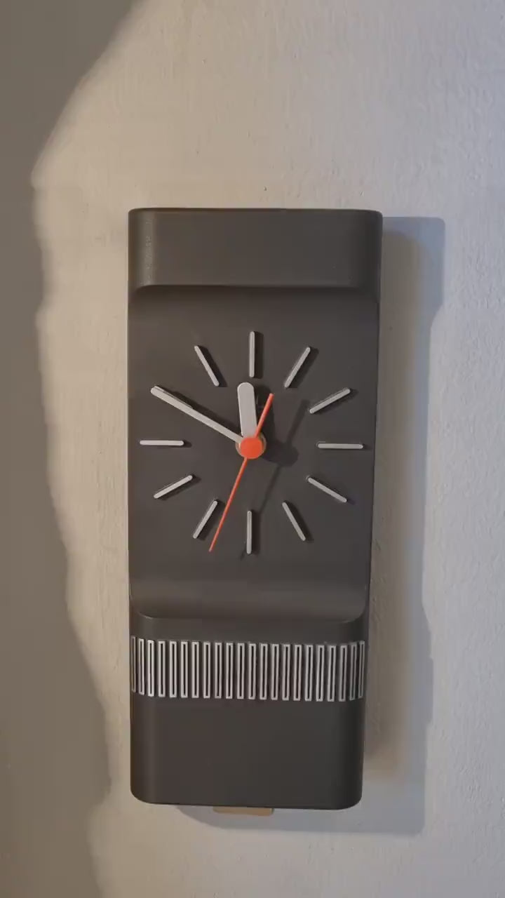 Vintage Aachen Design Bauhaus Wall Clock  German Mid-Century Modern Space Age Decor